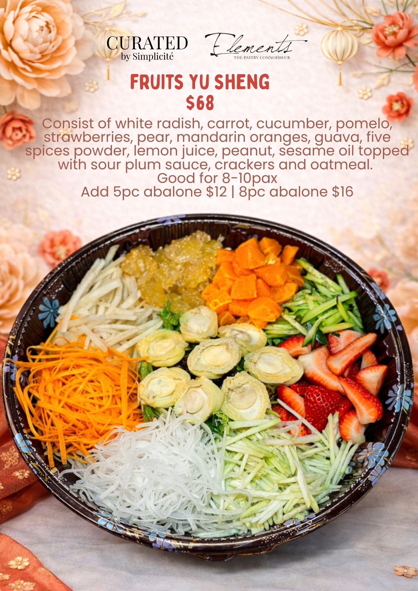 Elements Cake Signature Fruits Yu Sheng (Good for 8pax)